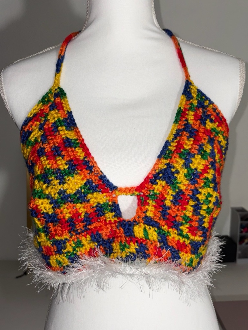🌈 Handmade Pride Crochet Halter Top 🌈